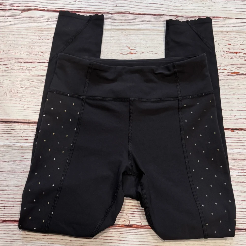 Lululemon Tight Stuff Tight Reflective in Black / Night Fall Black Tricolor Sz 4 - Picture 5 of 14